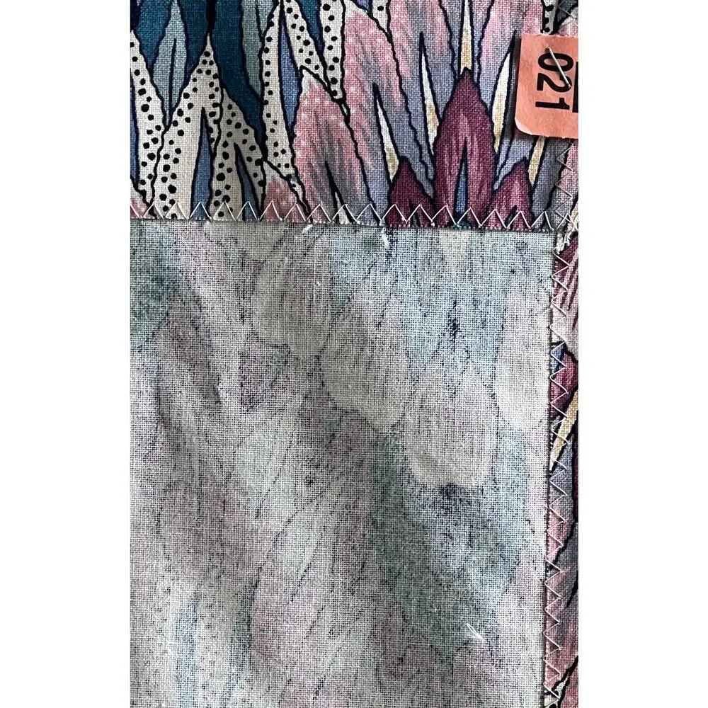Custom Drapes Valance Kaufmann NEW WORLDS Art Deco Coral Aqua Feather Flame 6pc